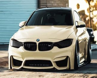 Beige BMW Car diamond painting