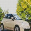 Beige Fiat 500 Car diamond painting