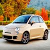 Beige Fiat 500 diamond painting