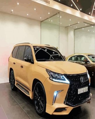 Beige Lexus lx 570 Car diamond painting