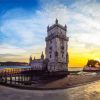 Belem Tower At Sunset Time diamond painting