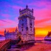 Belem Tower At Sunset diamond painting