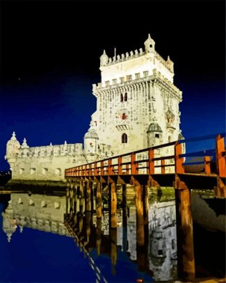 Belem Tower Building diamond painting