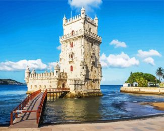 Belem Tower In Lisbon diamond painting