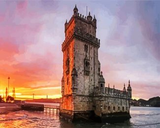 Belem Tower Lisbon Portugal diamond painting