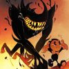 Bendy Running Away From The Monster diamond painting