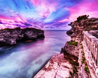 Bermuda Beach At Sunset diamond painting