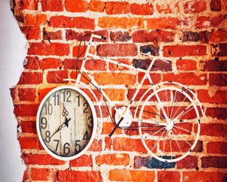 Bicycle Clock diamond painting