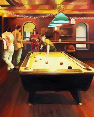 Billiards Players diamond painting