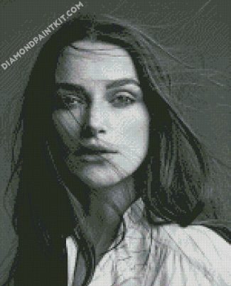 Black And White Keira Knightley diamond painting