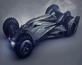 Black Batmobile Car diamond painting