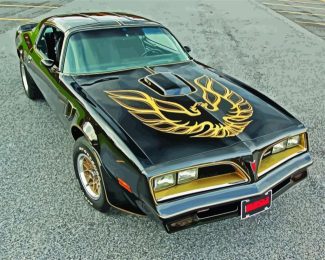 Black Classic Firebird Car diamond painting