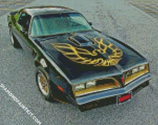 Black Classic Firebird Car diamond painting