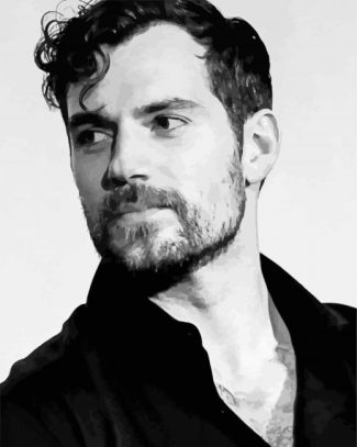 Black And White Henry Cavill diamond painting