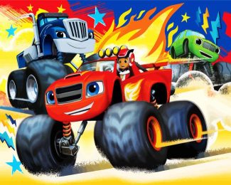 Blaze And The Monster Machines Animation diamond painting