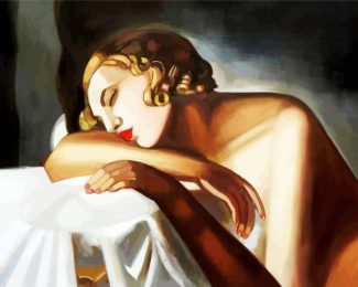 Blonde Lady diamond painting