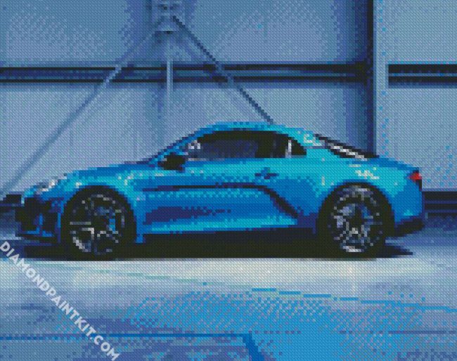 Blue Alpine Car diamond painting