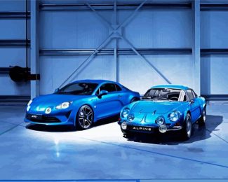 Blue Alpine Cars diamond painting