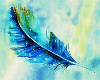 Blue Feather Bird diamond painting