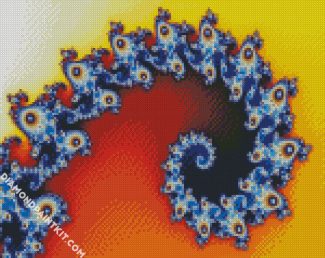 Blue Fractale diamond painting