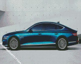 Blue Genesis Car diamond painting