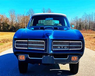 Blue Pontiac Gto Car diamond painting