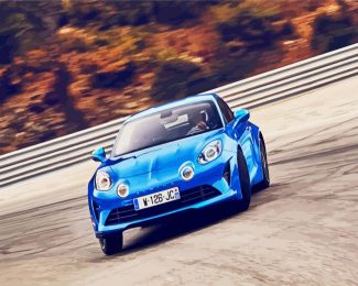 Blue Renault Alpine Racing diamond painting