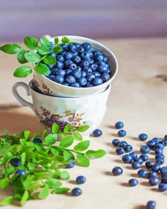 Blueberry Cup diamond painting