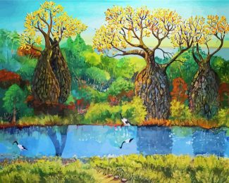 Boab Trees Art diamond painting