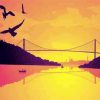 Bosphorus Bridge At Sunset Art diamond painting