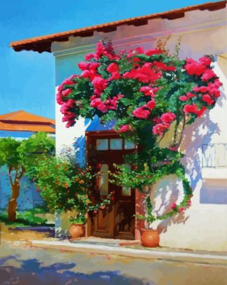 Bougainvillea House diamond painting