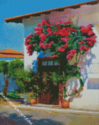 Bougainvillea House diamond painting