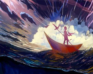 Boy Boating diamond painting