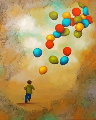 Boy With Balloon diamond painting