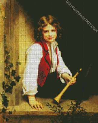 Boy With Flute diamond painting