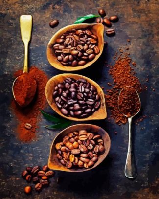 Brown Coffee Beans diamond painting