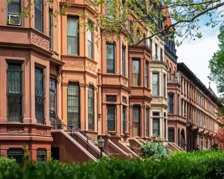 Brownstone Buildings diamond painting