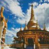 Buddha Dhatu Jadi Golden Temple In Bangladesh diamond painting