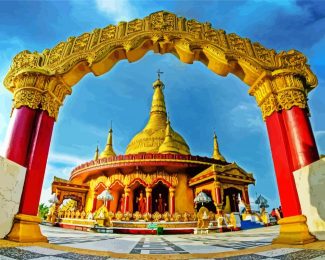 Buddha Dhatu Jadi Temple Bangladesh diamond painting