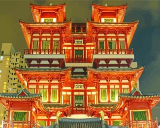 Buddha Tooth Relic Temple Chinatown diamond painting