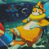 Buizel In Water diamond painting