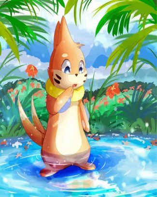 Buizel Pokemon Anime diamond painting