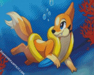 Buizel Swimming diamond painting