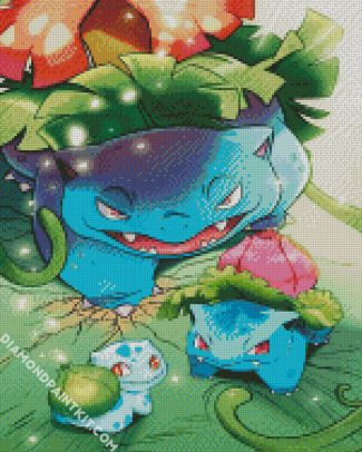 The Bulbasaur Family diamond painting