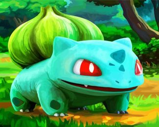 The Bulbasaur Pokemon diamond painting