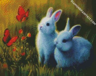 Bunnies And Butterflies diamond painting