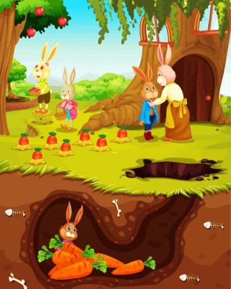 Bunny Burrow diamond painting