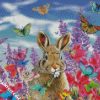 Bunny Rabbit And Butterflies diamond painting