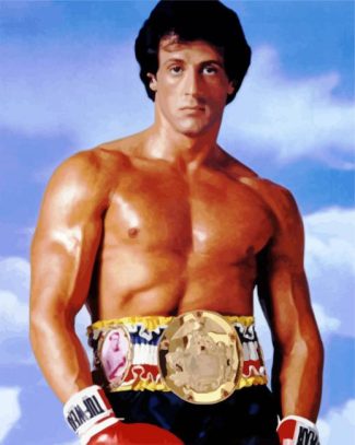 Champion Rocky Balboa diamond painting