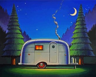 Camping Illustration diamond painting